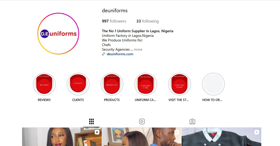 Instagram Page Management for Deuniforms